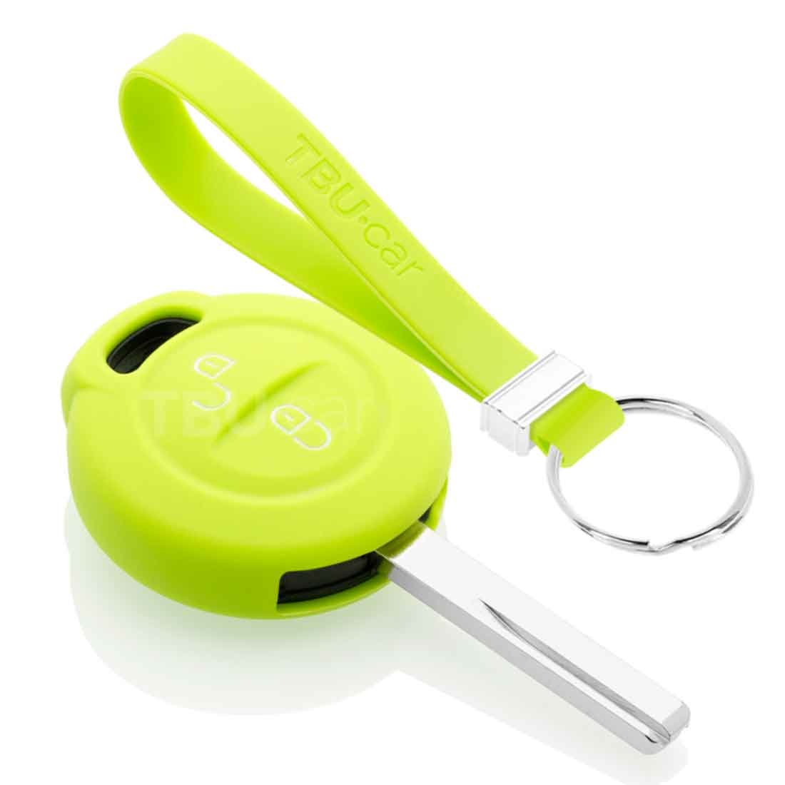 TBU car TBU car Car key cover compatible with Mitsubishi - Silicone Protective Remote Key Shell - FOB Case Cover - Lime green