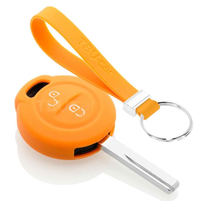 Capa para chave do carro compatível com Mitsubishi - Capa Protetora de Chave Remota de Silicone - Tampa Remota FOB - Laranja