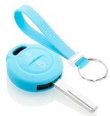 TBU car TBU car Car key cover compatible with Mitsubishi - Silicone Protective Remote Key Shell - FOB Case Cover - Light Blue