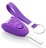 TBU car TBU car Housse de Protection clé compatible avec Porsche - Coque Cover Housse étui en Silicone - Violet