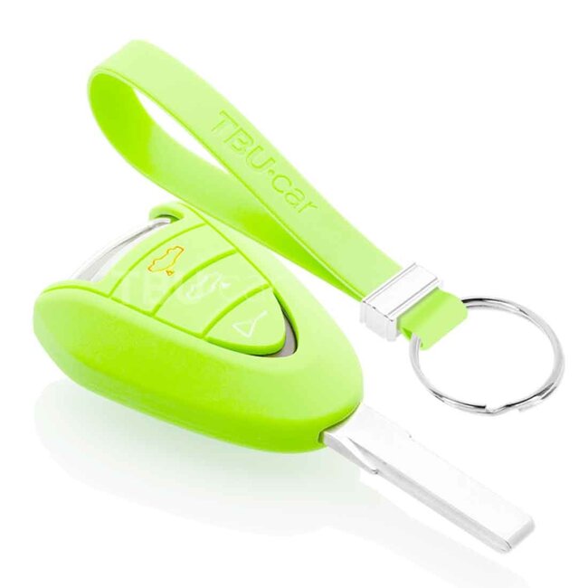 Capa para chave do carro compatível com Porsche - Capa Protetora de Chave Remota de Silicone - Tampa Remota FOB - Fosforescente