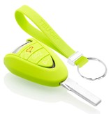 TBU car TBU car Car key cover compatible with Porsche - Silicone Protective Remote Key Shell - FOB Case Cover - Lime green