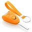 Capa para chave do carro compatível com Porsche - Capa Protetora de Chave Remota de Silicone - Tampa Remota FOB - Laranja