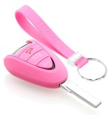 TBU car Porsche Capa Silicone Chave do carro - Capa protetora - Tampa remota FOB - Rosa