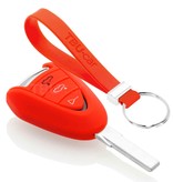 TBU car Porsche Capa Silicone Chave do carro - Capa protetora - Tampa remota FOB - Vermelho