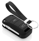 TBU car TBU car Autoschlüssel Hülle kompatibel mit Porsche 2 Tasten - Schutzhülle aus Silikon - Auto Schlüsselhülle Cover in Schwarz