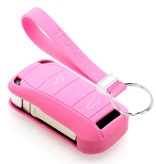 TBU car TBU car Car key cover compatible with Porsche - Silicone Protective Remote Key Shell - FOB Case Cover - Pink