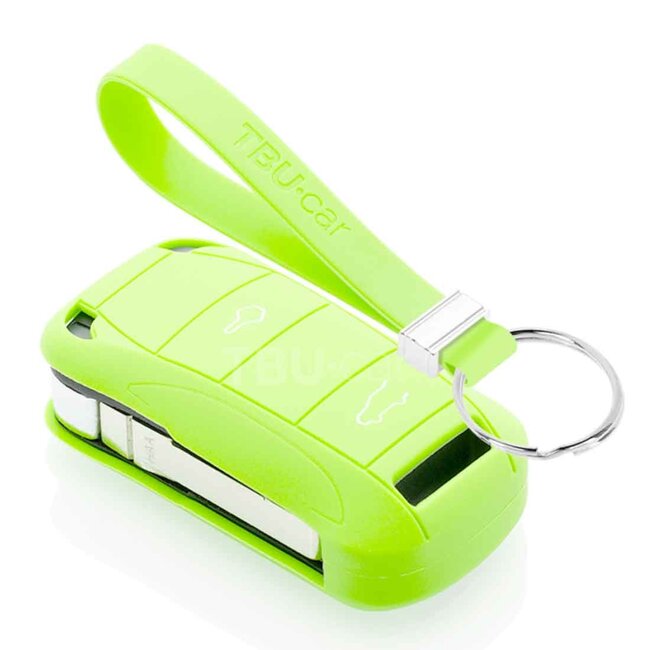 Capa para chave do carro compatível com Porsche - Capa Protetora de Chave Remota de Silicone - Tampa Remota FOB - Fosforescente
