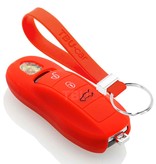 TBU car TBU car Funda Carcasa llave compatible con Porsche - Funda de Silicona - Cover de Llave Coche - Rojo