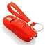 Capa para chave do carro compatível com Porsche - Capa Protetora de Chave Remota de Silicone - Tampa Remota FOB - Vermelho