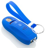 TBU car TBU car Car key cover compatible with Porsche - Silicone Protective Remote Key Shell - FOB Case Cover - Blue