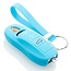 Housse de Protection clé compatible avec Porsche - Coque Cover Housse étui en Silicone - Bleu clair