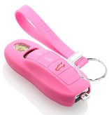 TBU car Porsche Capa Silicone Chave do carro - Capa protetora - Tampa remota FOB - Rosa