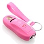 Capa para chave do carro compatível com Porsche - Capa Protetora de Chave Remota de Silicone - Tampa Remota FOB - Rosa