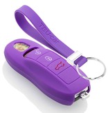 TBU car TBU car Car key cover compatible with Porsche - Silicone Protective Remote Key Shell - FOB Case Cover - Purple