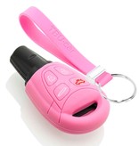 TBU car TBU car Autoschlüssel Hülle kompatibel mit Saab 4 Tasten - Schutzhülle aus Silikon - Auto Schlüsselhülle Cover in Rosa