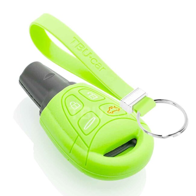 Capa para chave do carro compatível com Saab - Capa Protetora de Chave Remota de Silicone - Tampa Remota FOB - Fosforescente