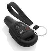 TBU car TBU car Sleutel cover compatibel met Saab - Silicone sleutelhoesje - beschermhoesje autosleutel - Zwart