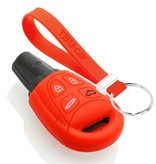 TBU car TBU car Sleutel cover compatibel met Saab - Silicone sleutelhoesje - beschermhoesje autosleutel - Rood