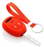 TBU car Saab Capa Silicone Chave do carro - Capa protetora - Tampa remota FOB - Vermelho