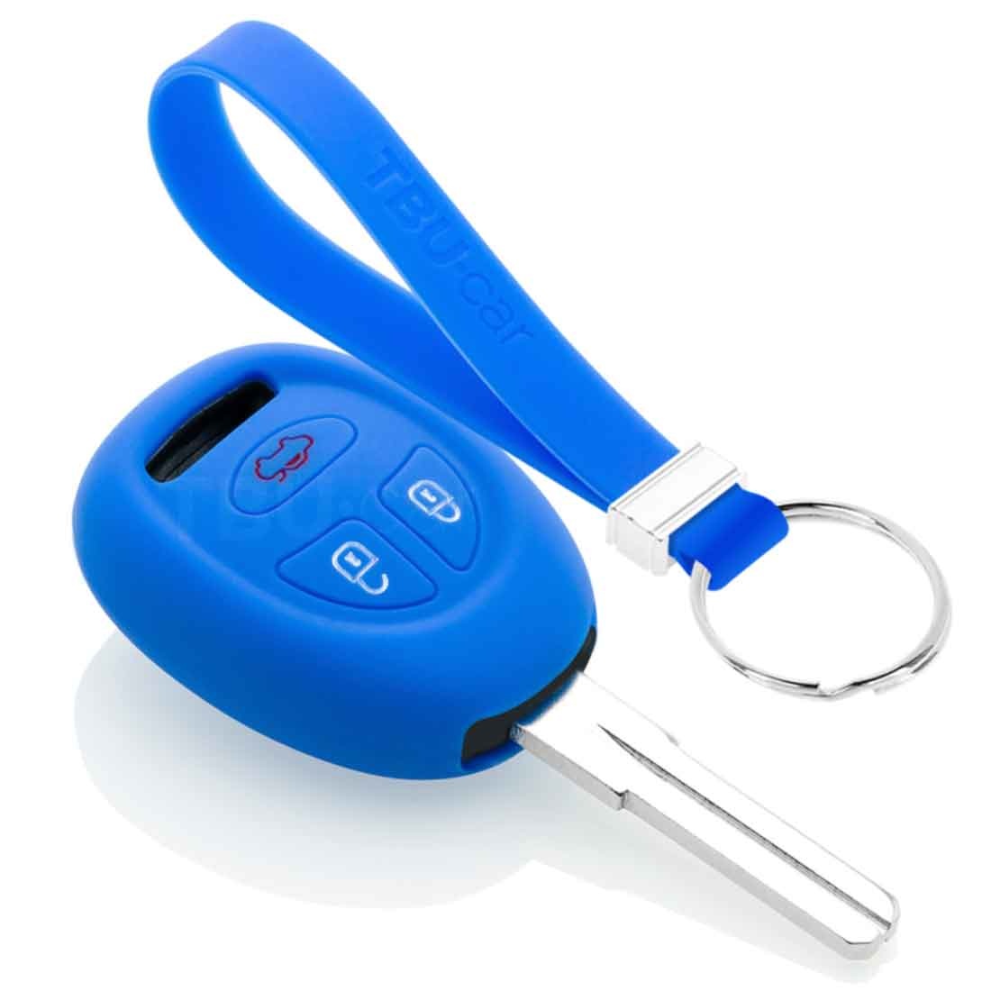 TBU car Saab Capa Silicone Chave do carro - Capa protetora - Tampa remota FOB - Azul