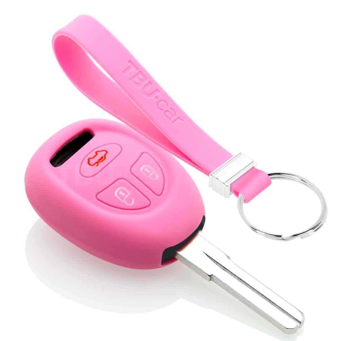 TBU car TBU car Housse de Protection clé compatible avec Saab - Coque Cover Housse étui en Silicone - Rose