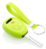 TBU car Saab Capa Silicone Chave do carro - Capa protetora - Tampa remota FOB - Verde lima