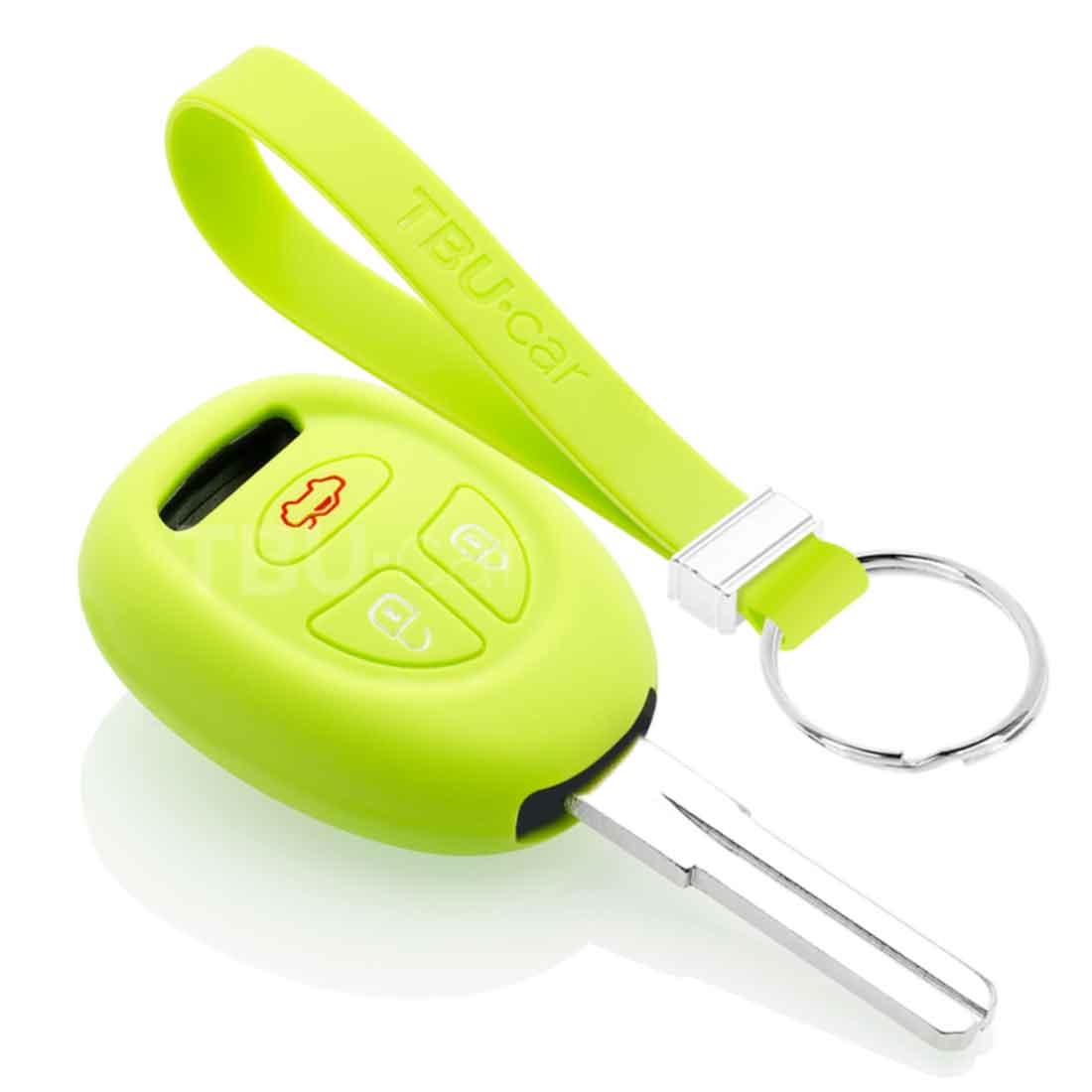 TBU car Saab Capa Silicone Chave do carro - Capa protetora - Tampa remota FOB - Verde lima