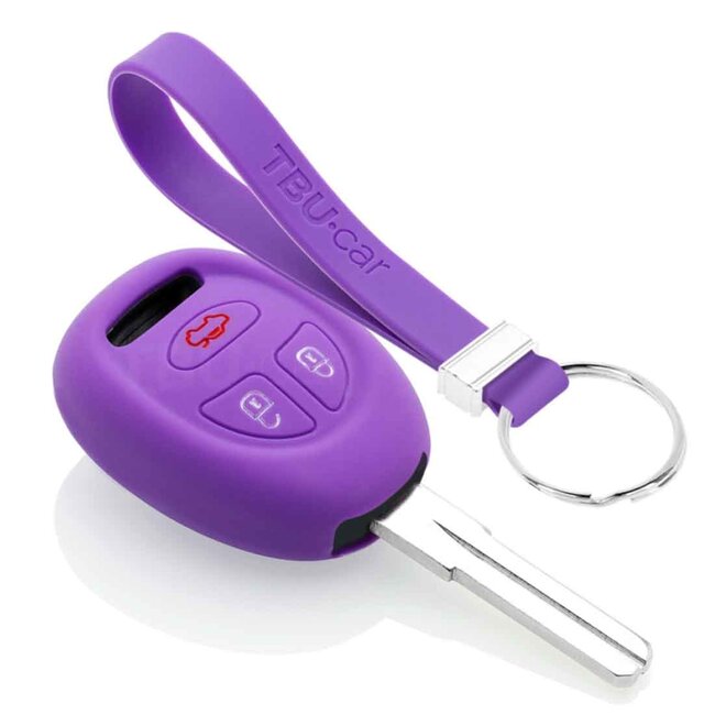 Capa para chave do carro compatível com Saab - Capa Protetora de Chave Remota de Silicone - Tampa Remota FOB - Roxo