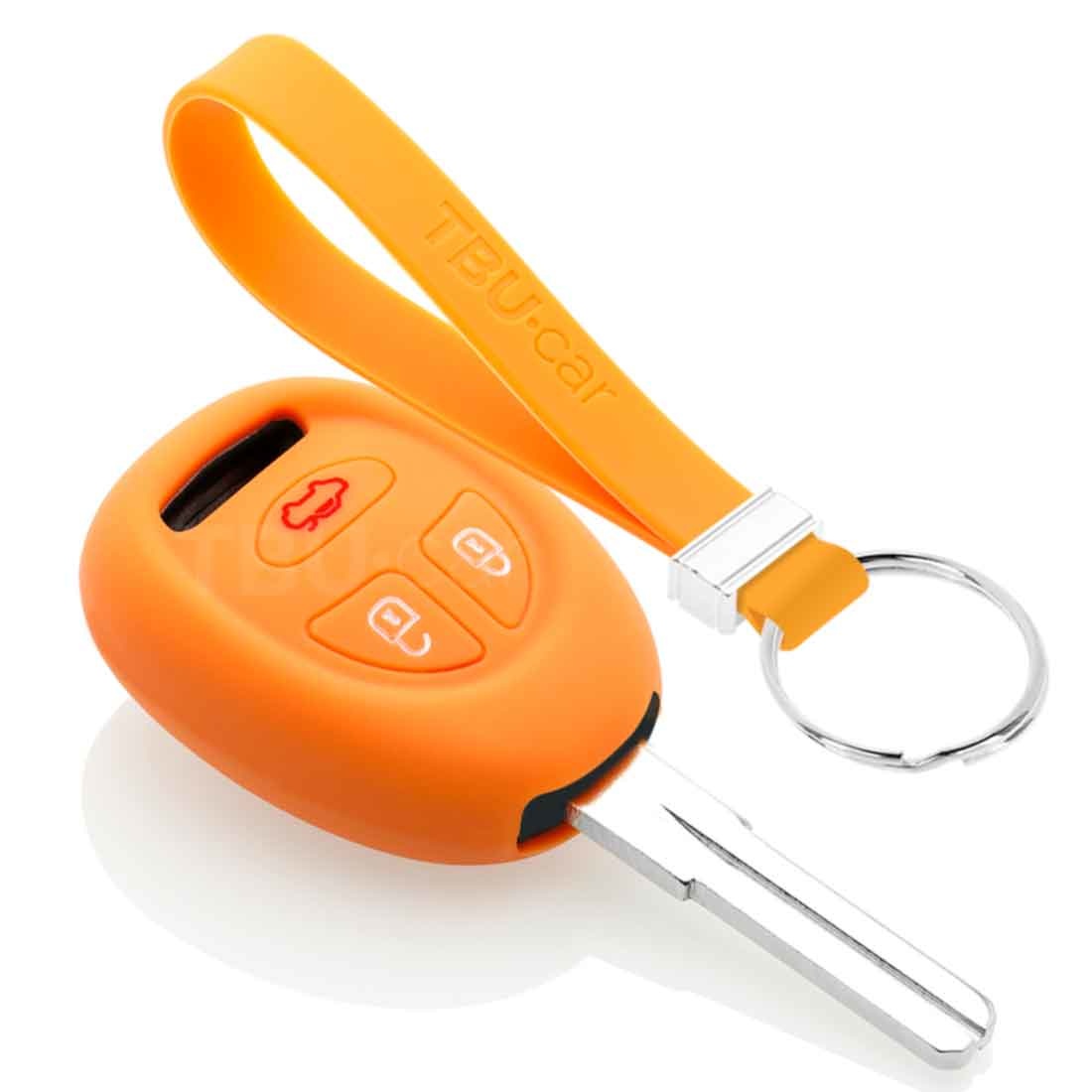 TBU car Saab Capa Silicone Chave do carro - Capa protetora - Tampa remota FOB - Laranja