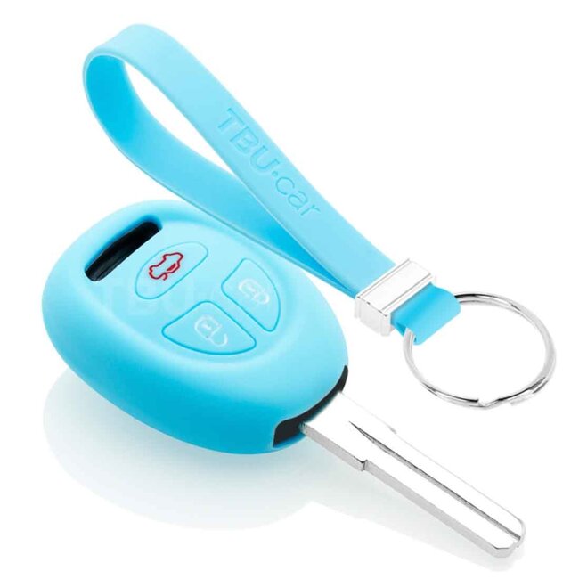 Capa para chave do carro compatível com Saab - Capa Protetora de Chave Remota de Silicone - Tampa Remota FOB - Azul claro