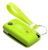 TBU car TBU car Sleutel cover compatibel met Citroën - Silicone sleutelhoesje - beschermhoesje autosleutel - Lime groen