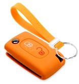 TBU car Citro√´n Capa Silicone Chave do carro - Capa protetora - Tampa remota FOB - Laranja