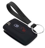 TBU car Peugeot Capa Silicone Chave do carro - Capa protetora - Tampa remota FOB - Preto