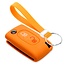 TBU car Funda Carcasa llave compatible con Peugeot - Funda de Silicona - Cover de Llave Coche - Naranja