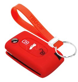 TBU car Citro√´n Capa Silicone Chave - Vermelho