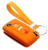 TBU car TBU car Funda Carcasa llave compatible con Citroën - Funda de Silicona - Cover de Llave Coche - Naranja