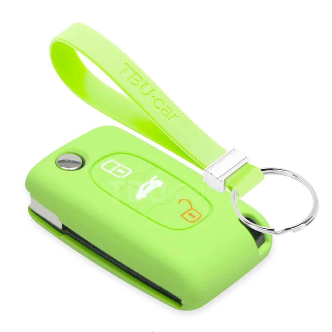 TBU car TBU car Car key cover compatible with Citroën - Silicone Protective Remote Key Shell - FOB Case Cover - Glow in the Dark