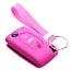 Capa para chave do carro compatível com Fiat - Capa Protetora de Chave Remota de Silicone - Tampa Remota FOB - Rosa