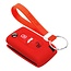 Capa para chave do carro compatível com Fiat - Capa Protetora de Chave Remota de Silicone - Tampa Remota FOB - Vermelho