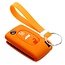 Capa para chave do carro compatível com Fiat - Capa Protetora de Chave Remota de Silicone - Tampa Remota FOB - Laranja
