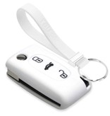 TBU car TBU car Housse de Protection clé compatible avec Fiat - Coque Cover Housse étui en Silicone - Blanc