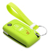 TBU car TBU car Housse de Protection clé compatible avec Fiat - Coque Cover Housse étui en Silicone - Citron vert