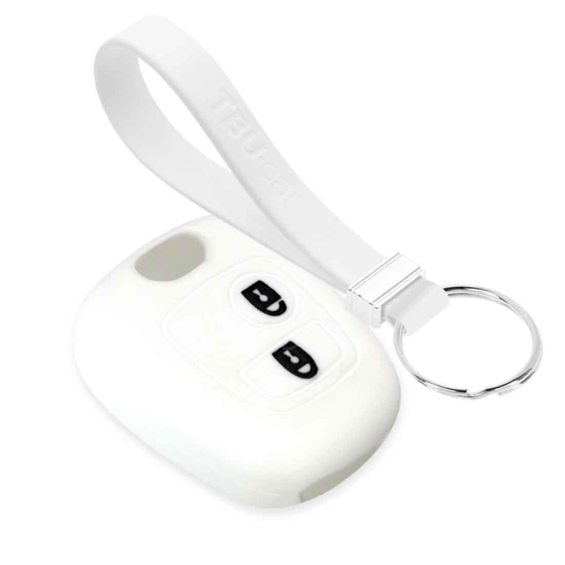 TBU car TBU car Funda Carcasa llave compatible con Citroën - Funda de Silicona - Cover de Llave Coche - Blanco