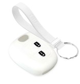 TBU car TBU car Funda Carcasa llave compatible con Peugeot - Funda de Silicona - Cover de Llave Coche - Blanco