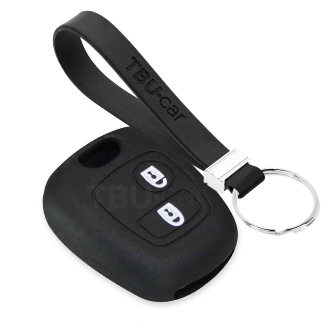 TBU car TBU car Funda Carcasa llave compatible con Peugeot - Funda de Silicona - Cover de Llave Coche - Negro