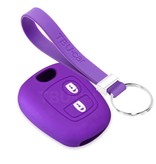 TBU car TBU car Housse de Protection clé compatible avec Peugeot - Coque Cover Housse étui en Silicone - Violet