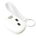 TBU car TBU car Autoschlüssel Hülle kompatibel mit Toyota 2 Tasten - Schutzhülle aus Silikon - Auto Schlüsselhülle Cover in Weiß