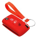 TBU car Citro√´n Capa Silicone Chave do carro - Capa protetora - Tampa remota FOB - Vermelho