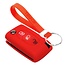 Capa para chave do carro compatível com Citroën - Capa Protetora de Chave Remota de Silicone - Tampa Remota FOB - Vermelho